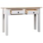 vidaXL Tavolo Consolle Bianco 110x40x72 cm Legno Massello Pino Panama vidaXL Tavolo Consolle Bianco 110x40x72 cm Legno Massello Pino Panama