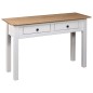 vidaXL Tavolo Consolle Bianco 110x40x72 cm Legno Massello Pino Panama vidaXL Tavolo Consolle Bianco 110x40x72 cm Legno Massello Pino Panama