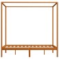 vidaXL Giroletto a Baldacchino Marrone Miele Massello Pino 140x200 cm vidaXL Giroletto a Baldacchino Marrone Miele Massello Pino 140x200 cm