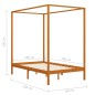 vidaXL Giroletto a Baldacchino Marrone Miele Massello Pino 140x200 cm vidaXL Giroletto a Baldacchino Marrone Miele Massello Pino 140x200 cm