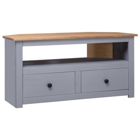 vidaXL Mobile TV Angolare Grigio 93x49x49cm Pino Massello Panama Range 