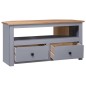 vidaXL Mobile TV Angolare Grigio 93x49x49cm Pino Massello Panama Range vidaXL Mobile TV Angolare Grigio 93x49x49cm Pino Massello Panama Range