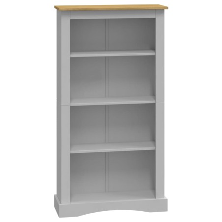 vidaXL Libreria a 4 Ripiani Pino Messicano Corona Grigia 81x29x150 cm