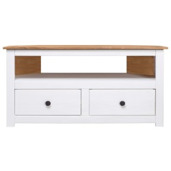 vidaXL Mobile TV Angolare Bianco 93x49x49cm Pino Massello Panama Range
