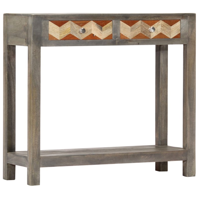 vidaXL Tavolo Consolle Grigio 86x30x76 cm in Legno Massello di Mango vidaXL Tavolo Consolle Grigio 86x30x76 cm in Legno Massello di Mango