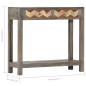 vidaXL Tavolo Consolle Grigio 86x30x76 cm in Legno Massello di Mango vidaXL Tavolo Consolle Grigio 86x30x76 cm in Legno Massello di Mango