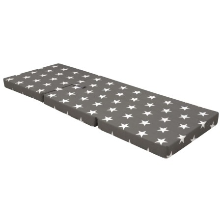 vidaXL Materasso di Schiuma Pieghevole in 3 Parti 190x70x9 cm Grigio