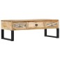 vidaXL Tavolino da Caffè 110x50x38 cm in Legno Massello di Mango