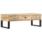 vidaXL Tavolino da Caffè 110x50x38 cm in Legno Massello di Mango