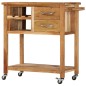 vidaXL Carrello da Cucina 80x45x91 cm in Legno Massello di Acacia vidaXL Carrello da Cucina 80x45x91 cm in Legno Massello di Acacia