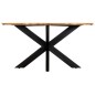 vidaXL Tavolo da Pranzo Rotondo 150x76cm in Legno Massello di Mango vidaXL Tavolo da Pranzo Rotondo 150x76cm in Legno Massello di Mango