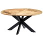 vidaXL Tavolo da Pranzo Rotondo 150x76cm in Legno Massello di Mango vidaXL Tavolo da Pranzo Rotondo 150x76cm in Legno Massello di Mango