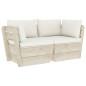 Divano da Giardino a 2 Posti su Pallet con Cuscini Legno Abete Divano da Giardino a 2 Posti su Pallet con Cuscini Legno Abete