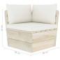 Divano da Giardino a 2 Posti su Pallet con Cuscini Legno Abete Divano da Giardino a 2 Posti su Pallet con Cuscini Legno Abete