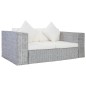 vidaXL Divano a 2 Posti con Cuscini Grigio in Rattan Naturale vidaXL Divano a 2 Posti con Cuscini Grigio in Rattan Naturale