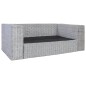 vidaXL Divano a 2 Posti con Cuscini Grigio in Rattan Naturale vidaXL Divano a 2 Posti con Cuscini Grigio in Rattan Naturale