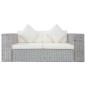 vidaXL Divano a 2 Posti con Cuscini Grigio in Rattan Naturale vidaXL Divano a 2 Posti con Cuscini Grigio in Rattan Naturale