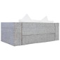 vidaXL Divano a 2 Posti con Cuscini Grigio in Rattan Naturale vidaXL Divano a 2 Posti con Cuscini Grigio in Rattan Naturale