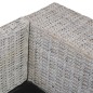 vidaXL Divano a 2 Posti con Cuscini Grigio in Rattan Naturale vidaXL Divano a 2 Posti con Cuscini Grigio in Rattan Naturale