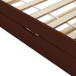 vidaXL Divano Letto a Scomparsa Marrone Scuro Legno di Pino 90x200 cm