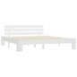 vidaXL Giroletto Bianco in Legno Massello di Pino 180x200 cm
