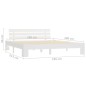 vidaXL Giroletto Bianco in Legno Massello di Pino 180x200 cm