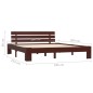 vidaXL Giroletto senza Materasso Marrone Scuro 140x200 cm in Pino vidaXL Giroletto senza Materasso Marrone Scuro 140x200 cm in Pino