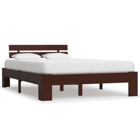 vidaXL Giroletto senza Materasso Marrone Scuro 140x200 cm Legno Pino