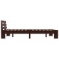 vidaXL Giroletto senza Materasso Marrone Scuro 140x200 cm Legno Pino vidaXL Giroletto senza Materasso Marrone Scuro 140x200 cm Legno Pino