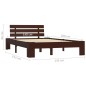 vidaXL Giroletto senza Materasso Marrone Scuro 140x200 cm Legno Pino vidaXL Giroletto senza Materasso Marrone Scuro 140x200 cm Legno Pino