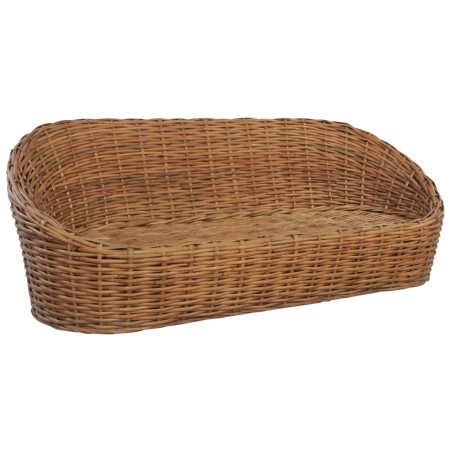 vidaXL Divano a 3 Posti con Cuscini in Rattan Naturale