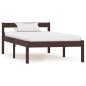 vidaXL Giroletto Marrone Scuro in Legno Massello di Pino 90x200 cm vidaXL Giroletto Marrone Scuro in Legno Massello di Pino 90x200 cm