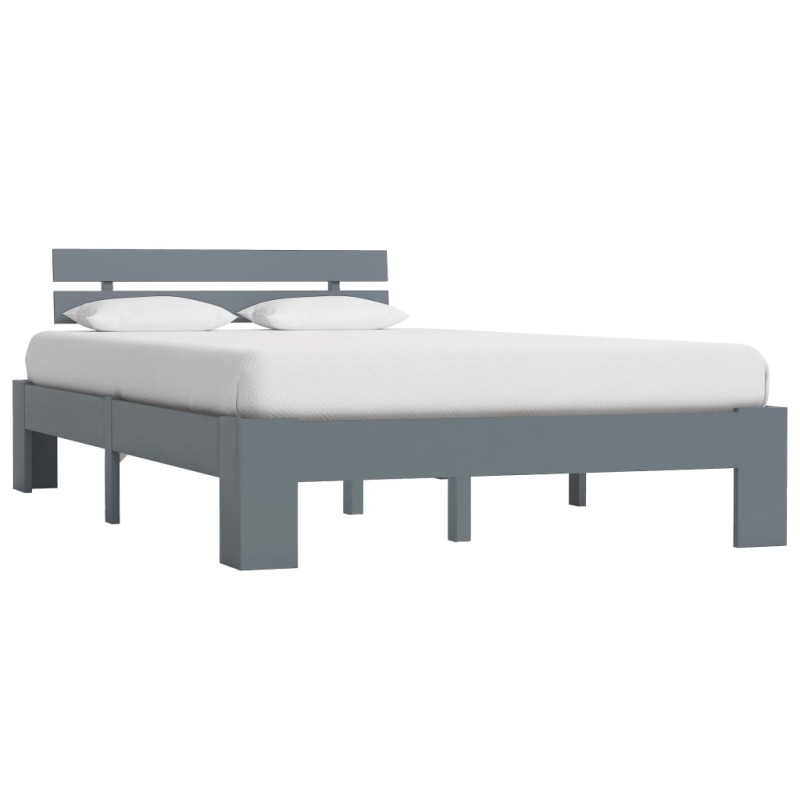 vidaXL Giroletto senza Materasso Grigio 100x200 cm in Legno di Pino