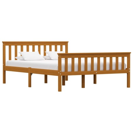 vidaXL Giroletto Marrone Miele in Legno Massello di Pino 140x200 cm 