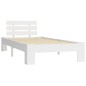 vidaXL Giroletto Bianco in Legno Massello di Pino 90x200 cm vidaXL Giroletto Bianco in Legno Massello di Pino 90x200 cm