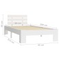 vidaXL Giroletto Bianco in Legno Massello di Pino 90x200 cm vidaXL Giroletto Bianco in Legno Massello di Pino 90x200 cm