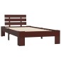 vidaXL Giroletto Marrone Scuro in Legno Massello di Pino 100x200 cm vidaXL Giroletto Marrone Scuro in Legno Massello di Pino 100x200 cm