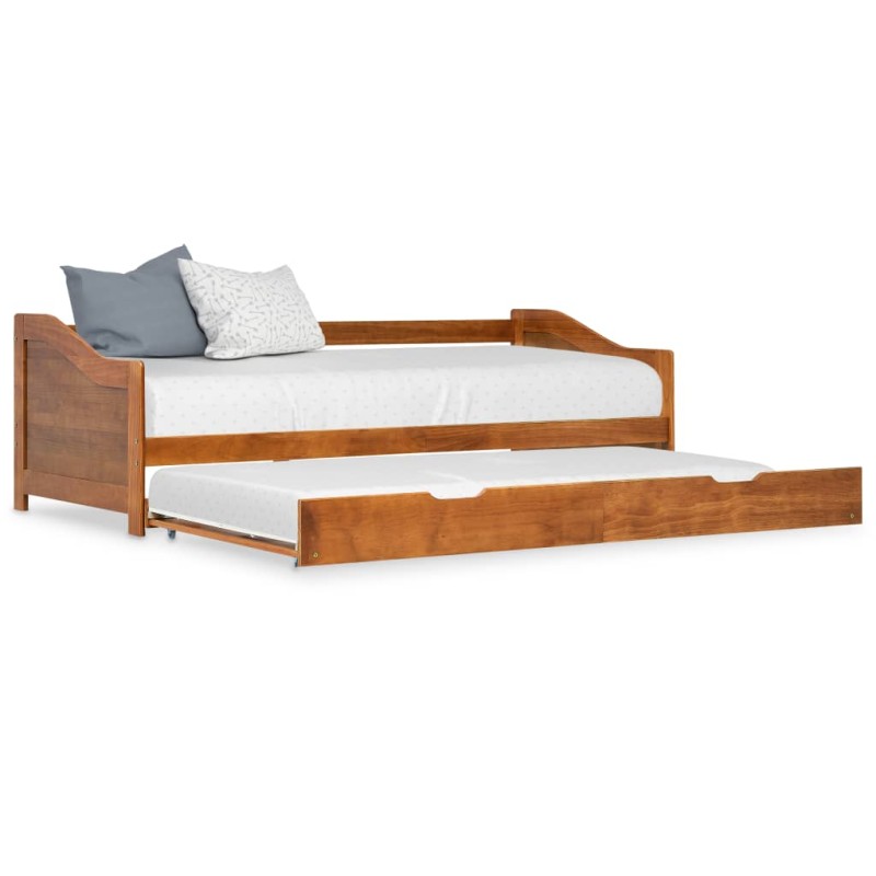 vidaXL Divano Letto a Scomparsa Marrone Miele Legno di Pino 90x200 cm vidaXL Divano Letto a Scomparsa Marrone Miele Legno di Pino 90x200 cm