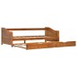 vidaXL Divano Letto a Scomparsa Marrone Miele Legno di Pino 90x200 cm vidaXL Divano Letto a Scomparsa Marrone Miele Legno di Pino 90x200 cm