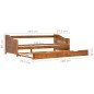 vidaXL Divano Letto a Scomparsa Marrone Miele Legno di Pino 90x200 cm vidaXL Divano Letto a Scomparsa Marrone Miele Legno di Pino 90x200 cm