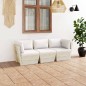 Divano da Giardino a 3 Posti su Pallet con Cuscini Legno Abete Divano da Giardino a 3 Posti su Pallet con Cuscini Legno Abete