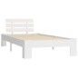 vidaXL Giroletto Bianco in Legno Massello di Pino 100x200 cm vidaXL Giroletto Bianco in Legno Massello di Pino 100x200 cm