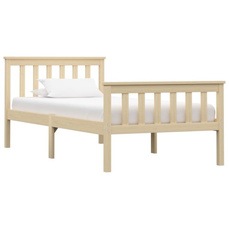 vidaXL Giroletto Legno Chiaro in Legno Massello di Pino 100x200 cm 