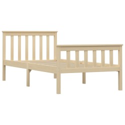 vidaXL Giroletto Legno Chiaro in Legno Massello di Pino 100x200 cm 