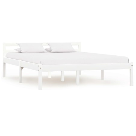 vidaXL Giroletto Bianco in Legno Massello di Pino 140x200 cm