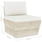Divano da Giardino a 3 Posti su Pallet con Cuscini Legno Abete Divano da Giardino a 3 Posti su Pallet con Cuscini Legno Abete