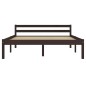 vidaXL Giroletto Marrone Scuro in Legno Massello di Pino 120x200 cm vidaXL Giroletto Marrone Scuro in Legno Massello di Pino 120x200 cm