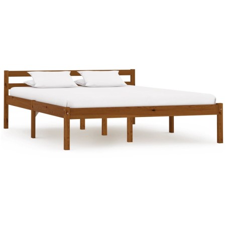 vidaXL Giroletto Marrone Miele in Legno Massello di Pino 120x200 cm