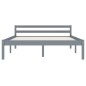 vidaXL Giroletto senza Materasso Grigio 100x200 cm in Legno di Pino vidaXL Giroletto senza Materasso Grigio 100x200 cm in Legno di Pino