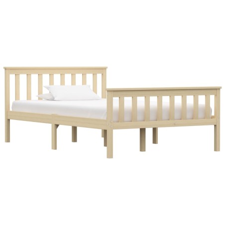 vidaXL Giroletto Legno Chiaro in Legno Massello di Pino 120x200 cm 